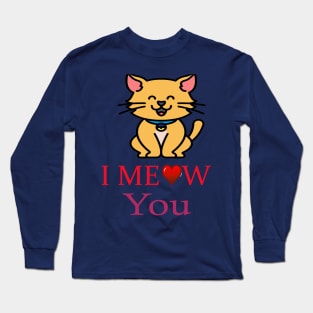 I Meow you I love you t-shirt design for cats lovers Long Sleeve T-Shirt